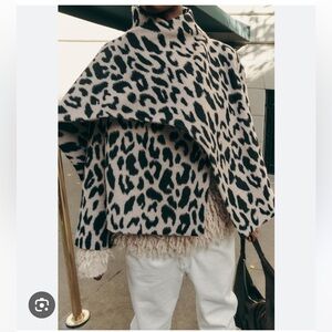 ZARA WOOL BLEND SCARF COAT